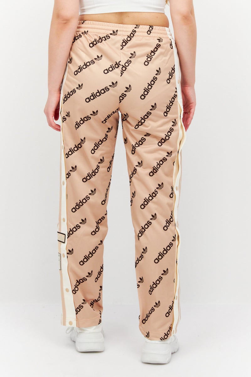 adidas Originals Women Sportswear Fit Training Sweatpants, Beige Combo - Image 4