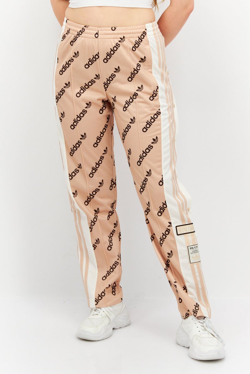 adidas Originals Women Sportswear Fit Training Sweatpants, Beige Combo - Image 1