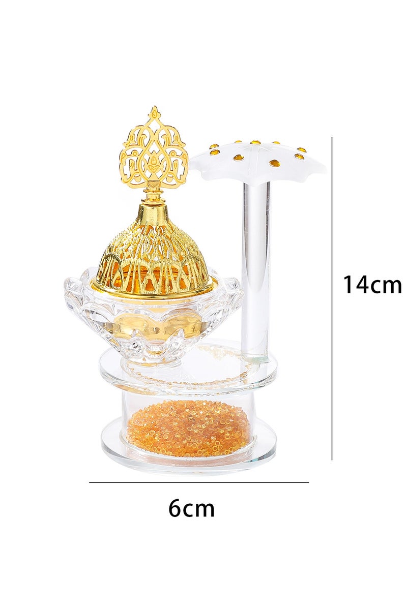 general Crystal incense burner small umbrella-shaped home crafts party atmosphere small candlestick easy to enjoy the aromatherapy time - Image 2