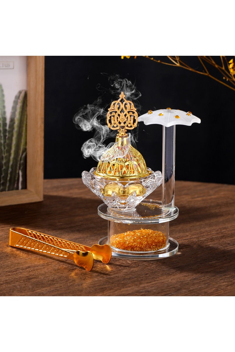general Crystal incense burner small umbrella-shaped home crafts party atmosphere small candlestick easy to enjoy the aromatherapy time - Image 1