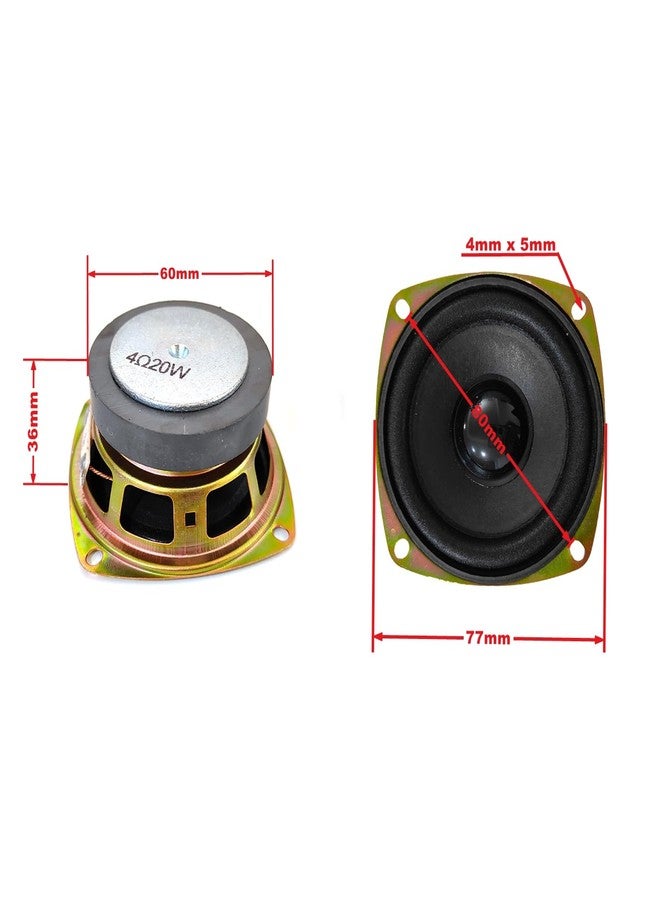 Gikfun 3” 4Ohm 20W Full Range Audio Speaker Stereo Woofer Loudspeaker for Arduino Replacement DIY (Pack of 2pcs) EK2173 - Image 3