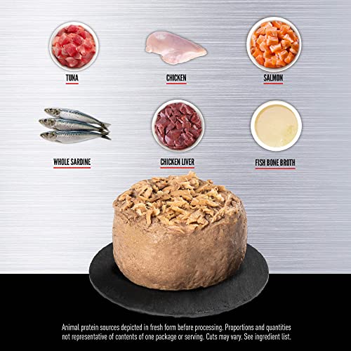 ORIJEN Premium Pate Wet Cat Food in Bone Broth Tuna Salmon & Beef Entrée 3oz Cans (24 Count) - Image 4