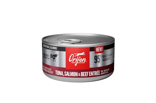 ORIJEN Premium Pate Wet Cat Food in Bone Broth Tuna Salmon & Beef Entrée 3oz Cans (24 Count) - Image 2