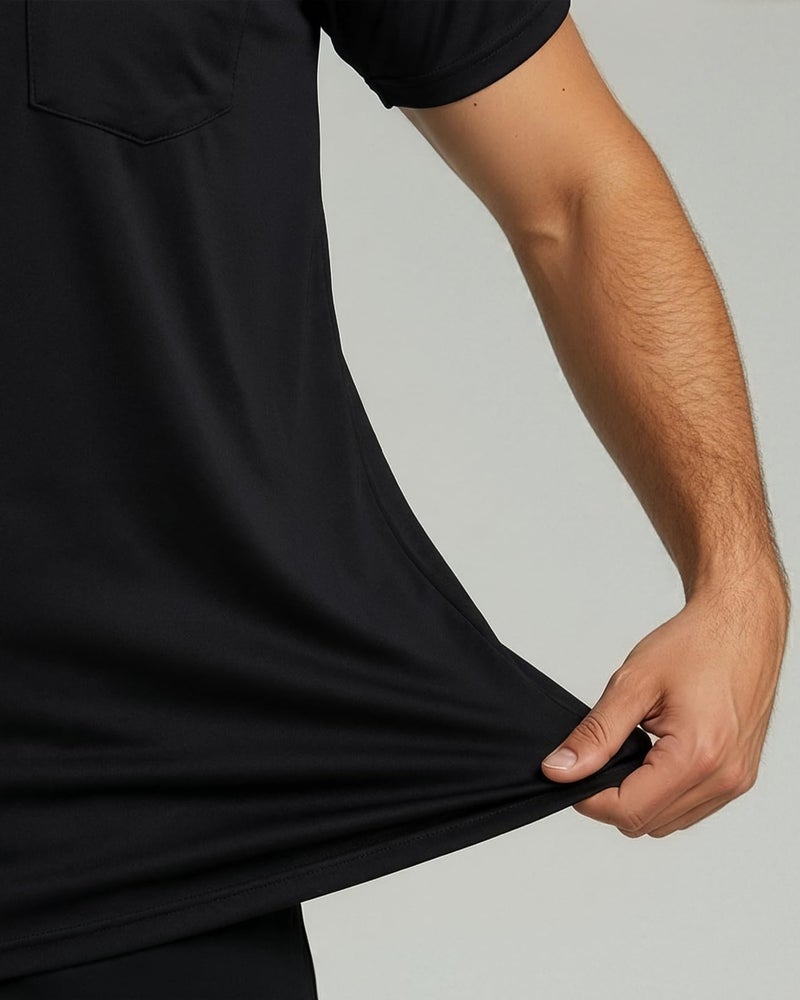 REALESSENTIALS Real Essentials 4 Pack: Men's Dry-Fit Short Sleeve Pocket Crew Performance Athletic T-Shirt-Set 1, XL - Image 4