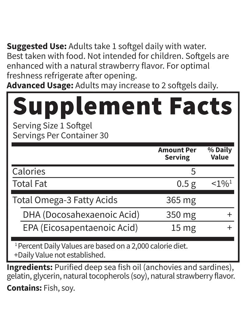 جاردن أوف لايف مكمل غذائي من زيت السمك أوشيانز موم قبل الولادة، يحتوي على حمض الدوكوساهيكسانويك وأوميغا 3، 30 كبسولة هلامية - Image 4