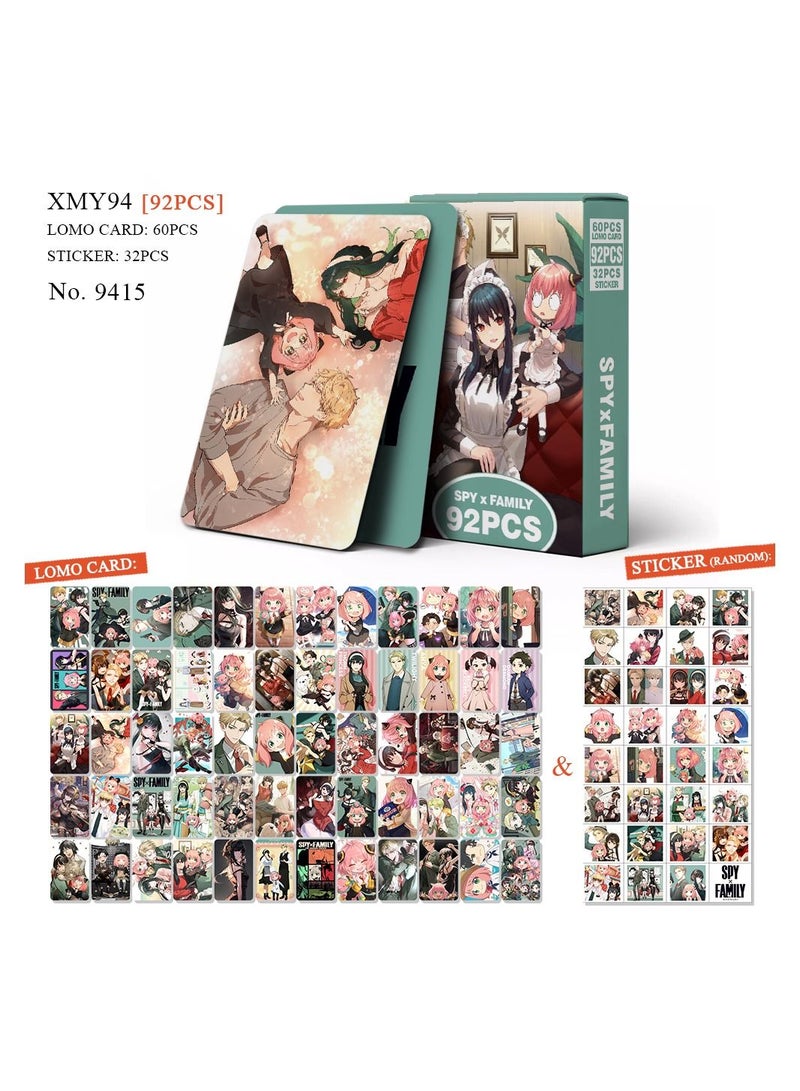 Spy X Family 92 Pcs Lomo Cards And Stickers Set - Image 1