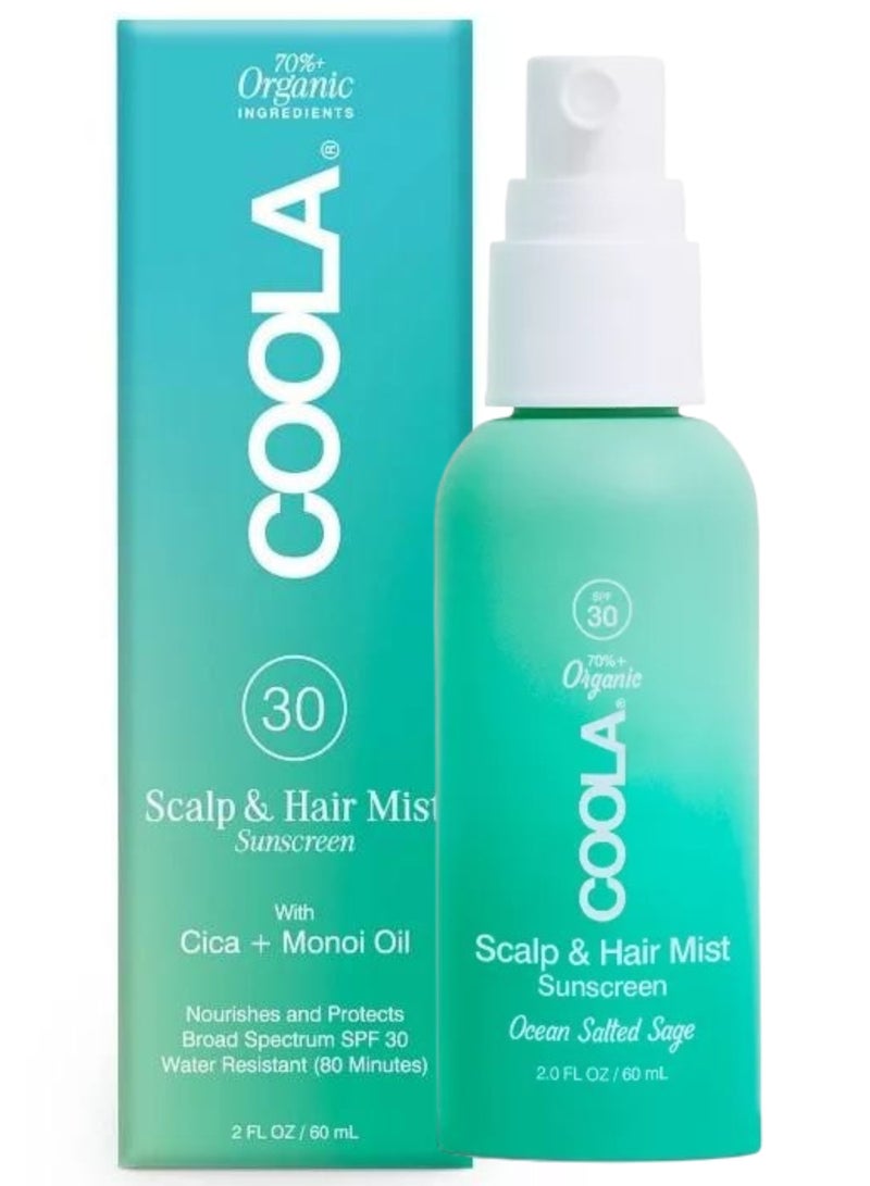 COOLA رذاذ واقي الشمس لفروة الرأس والشعر مع سيكا + زيت مونوى، 2 أونصة سائلة - Image 1