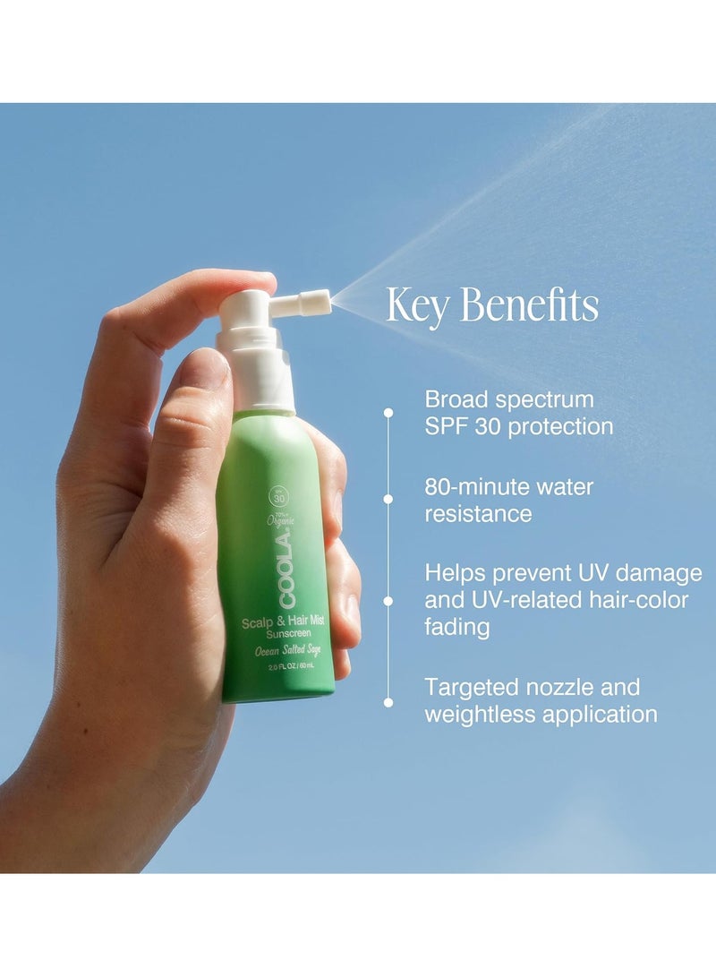 COOLA رذاذ واقي الشمس لفروة الرأس والشعر مع سيكا + زيت مونوى، 2 أونصة سائلة - Image 3