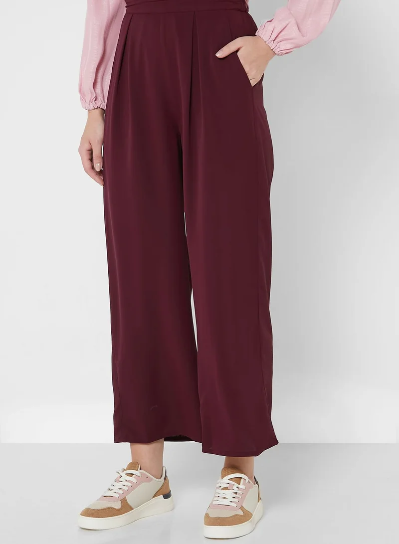 Khizana Crisscross Waist Plicated Detail Pants