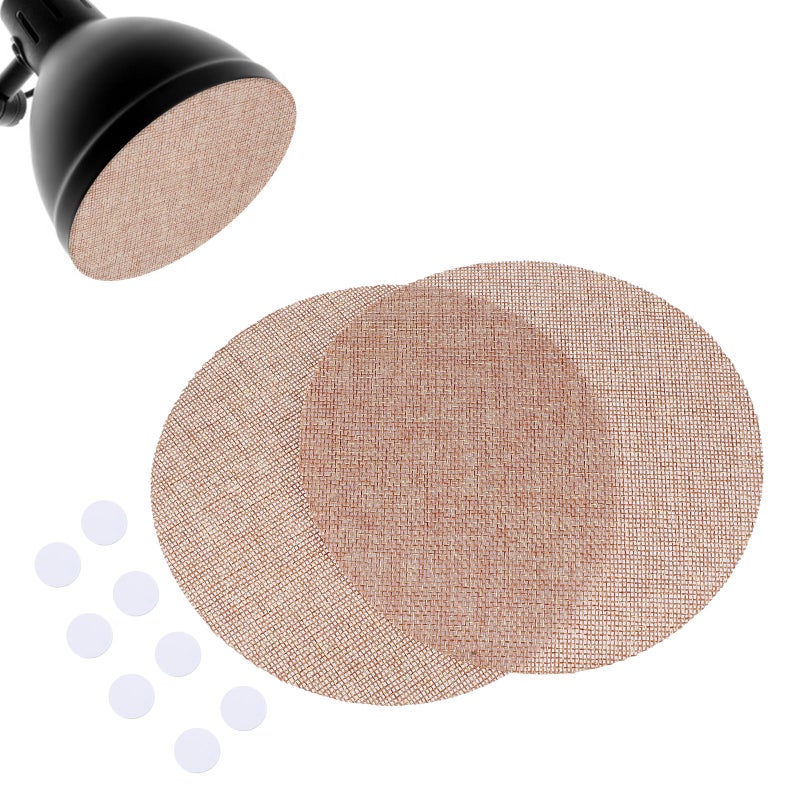 HOMSFOU 2pcs 7 Inch Lampshade Diffuser Fabric Lamp Shade Replacement Cover for Ceiling Fan Spotlights Cloth Lamp Shade Light Softener for Home Lighting Light Brown