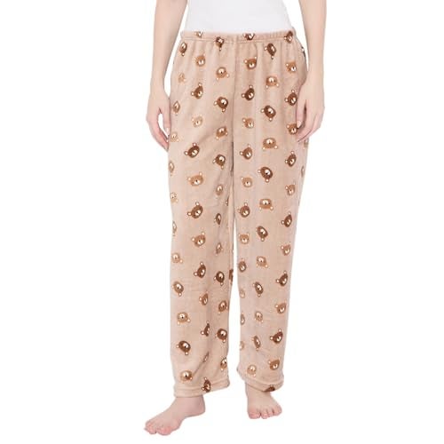 CAMEY Women's Winter Soft & Warm Printed Lower | Pyjama (Brown, L) - Image 1