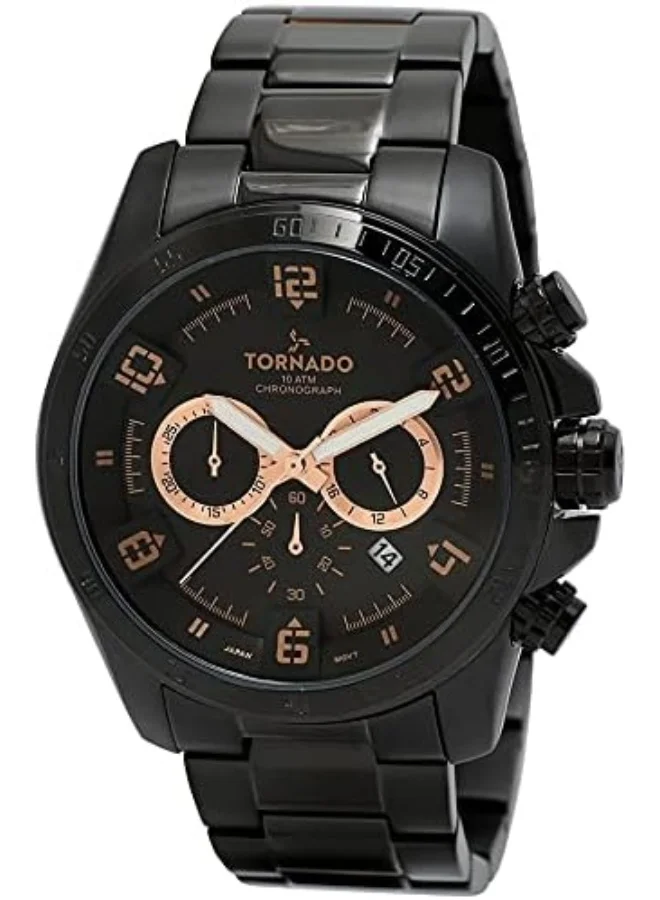 TORNADO Men's TORNADO Men's Chronograph Black Dial Watch - T3149-BBBBK