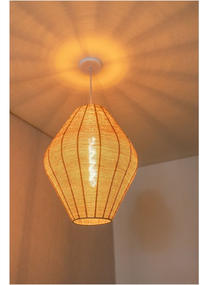 tbshomelamp Jute-Boho Celling Lighting Beige  25x40 cm  - Image 1