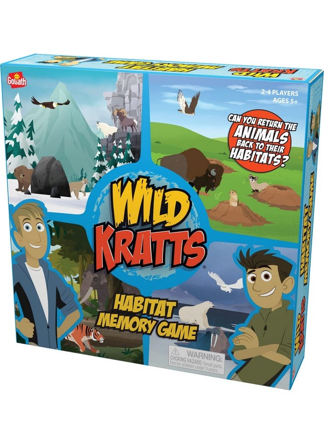Wild Kratts Habitat Memory Game - Classic Memory Gameplay With Creative Storytelling - Learn Animal Facts While You Play, Ages 5 And Up, 2-4 Players