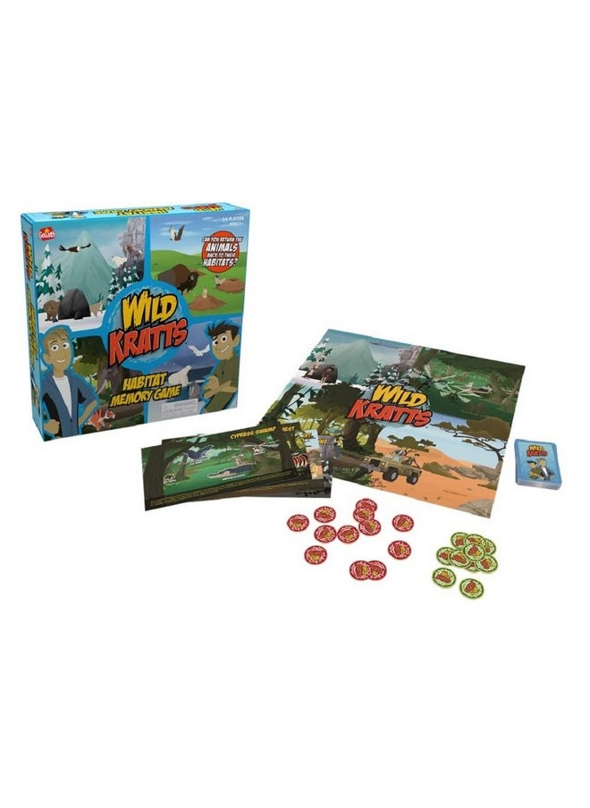 Wild Kratts Habitat Memory Game - Classic Memory Gameplay With Creative Storytelling - Learn Animal Facts While You Play, Ages 5 And Up, 2-4 Players