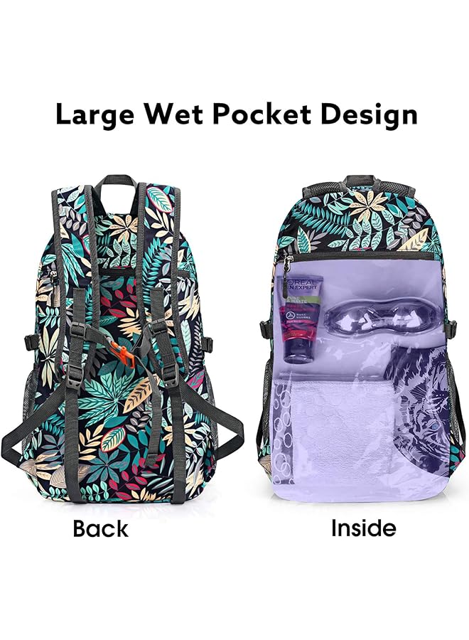 G4Free 40L Hiking Backpack Daypack with Wet Pocket Lightweight Packable Waterproof Handy Foldable Camping Outdoor Travel Large - Image 2