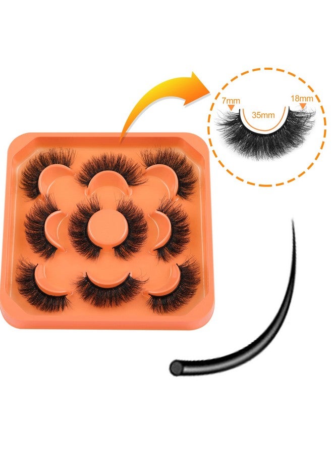 Winifred Mink Lashes Fluffy False Eyelashes 3D Full Volume 18Mm Thick Fake Lashes Natural Look Like Eyelash Extensions 5 Pairs Lash By Winifred - Image 4