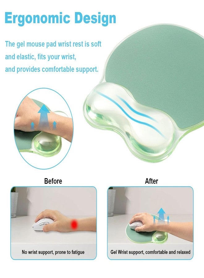 Sumgsn Gel Wrist Rest for Keyboard and Mouse, Ergonomic Clear Wrist Pad with Mouse Pad Support Non-Slip Base for Typing Pain Relief/Computer/Laptop/Gaming/Home/Office - Image 4