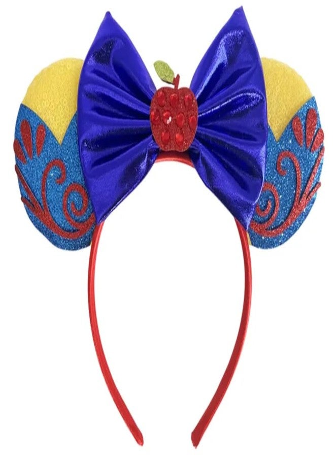 CLGIFT Princess Minnie Ears,Pick your color, Flower Minnie Ears, Floral minnie ears, Purple Sparkle Mouse Ears (Snow)