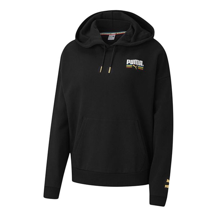 PUMA (WMNS) PUMA Tailored For Sport Hoodie 'Black White' - Image 1