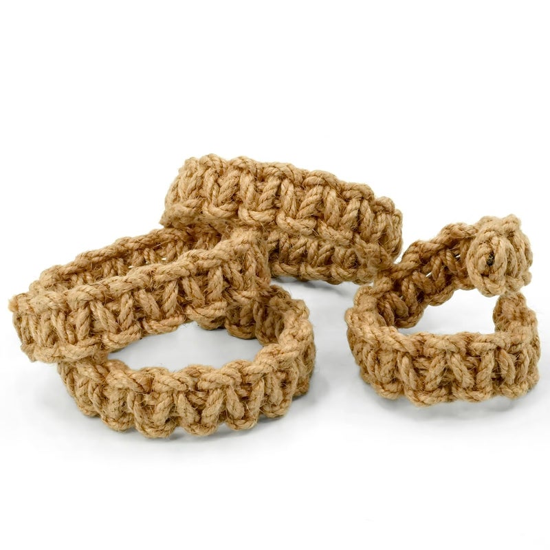 EQUNROY Outdoor Curtain Tiebacks, Curtain Ties (4 Pack) - Boho Braided Farmhouse Rustic Flexible Rope Drapes Holder, Burlap Elegant Light Curtain Holdback for Home Bedroom Office Decorative - Image 5