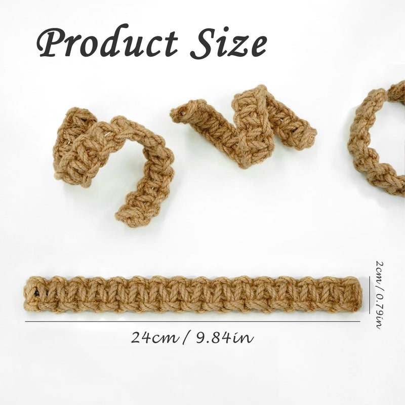 EQUNROY Outdoor Curtain Tiebacks, Curtain Ties (4 Pack) - Boho Braided Farmhouse Rustic Flexible Rope Drapes Holder, Burlap Elegant Light Curtain Holdback for Home Bedroom Office Decorative - Image 2