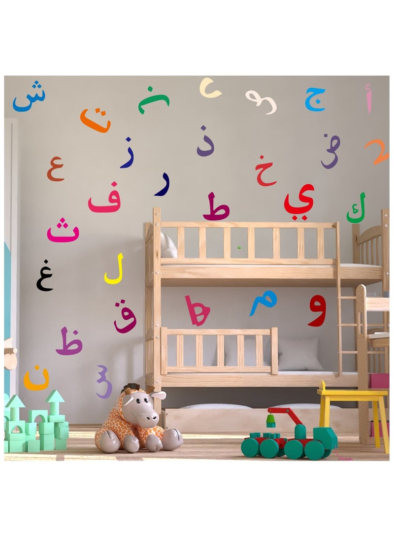 Removable PVC Colored Arabic Letter Wall Stickers for Kid's Room Decoration 60cmx30cm - Image 2