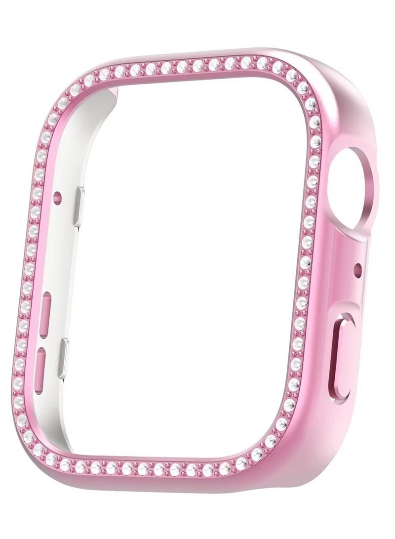 Bling Case Without screen protector for Huawei Watch Fit 4, Hard PC Frame Case, Crystal Diamonds Bumper Cover for Women Girls, Slim Protective Cover for Huawei Watch Fit 4 (Pink) - Image 1