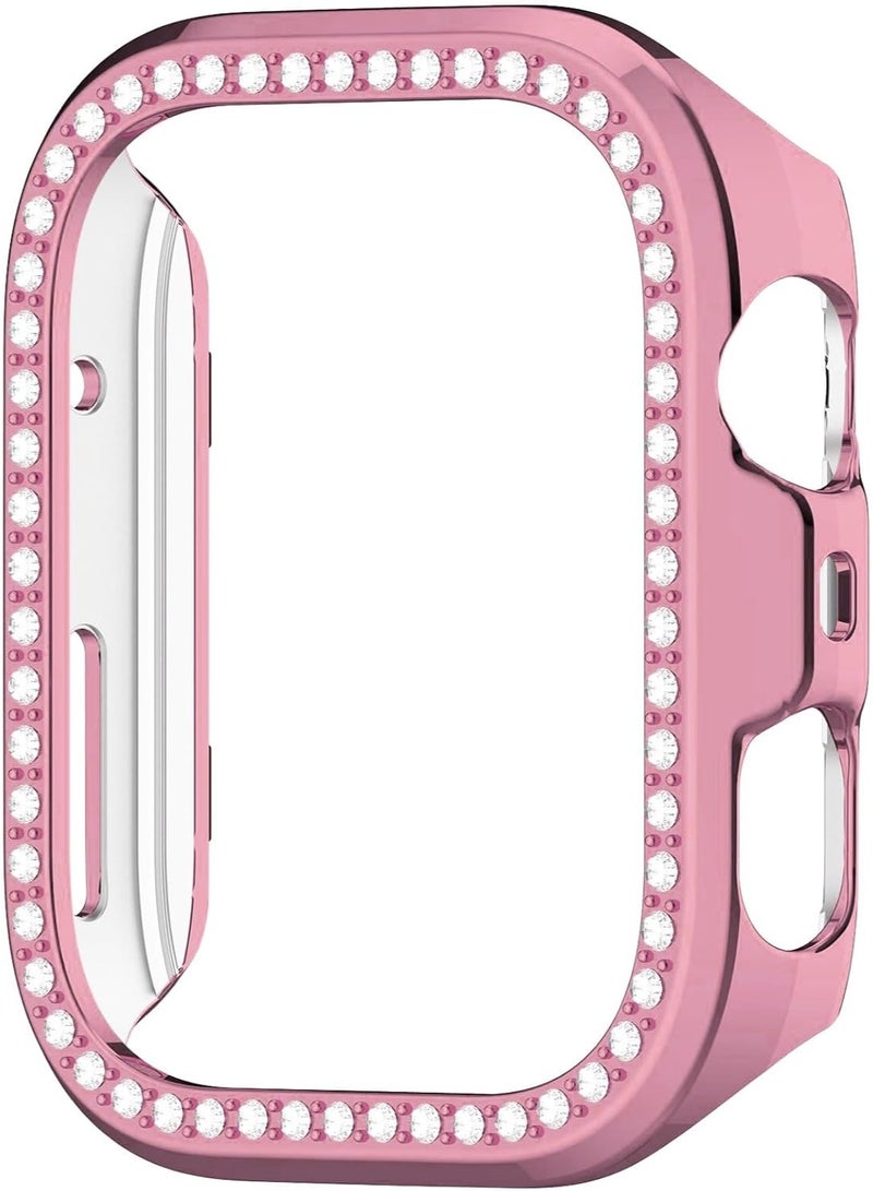 Bling Case Without screen protector for Huawei Watch Fit 4, Hard PC Frame Case, Crystal Diamonds Bumper Cover for Women Girls, Slim Protective Cover for Huawei Watch Fit 4 (Pink) - Image 4