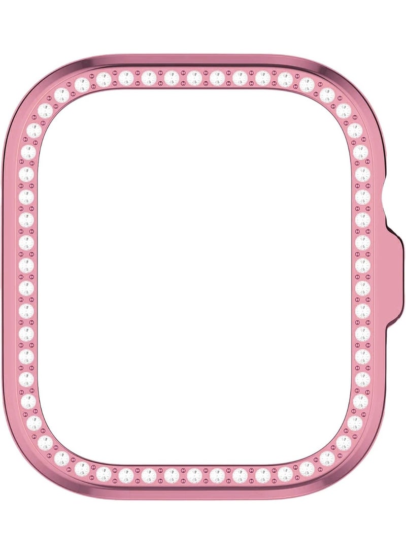 Bling Case Without screen protector for Huawei Watch Fit 4, Hard PC Frame Case, Crystal Diamonds Bumper Cover for Women Girls, Slim Protective Cover for Huawei Watch Fit 4 (Pink) - Image 2