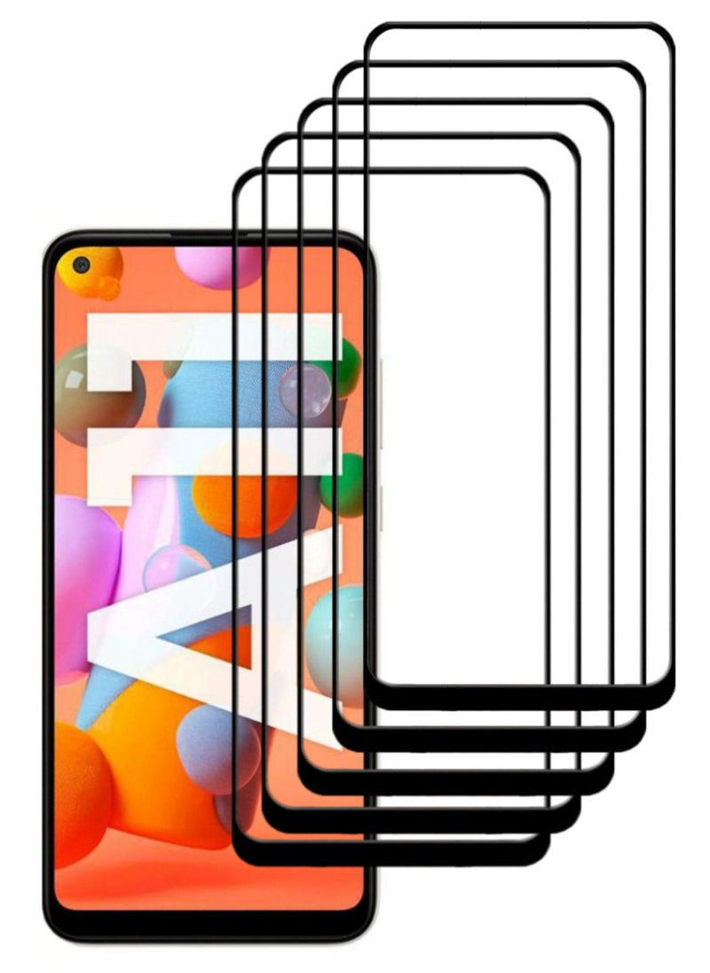 ACLIX 5 Pieces Antistatic ESD Dustproof Premium Quality High Definition Tempered Glass Screen Protector Designed For Samsung Galaxy A11 - Image 1