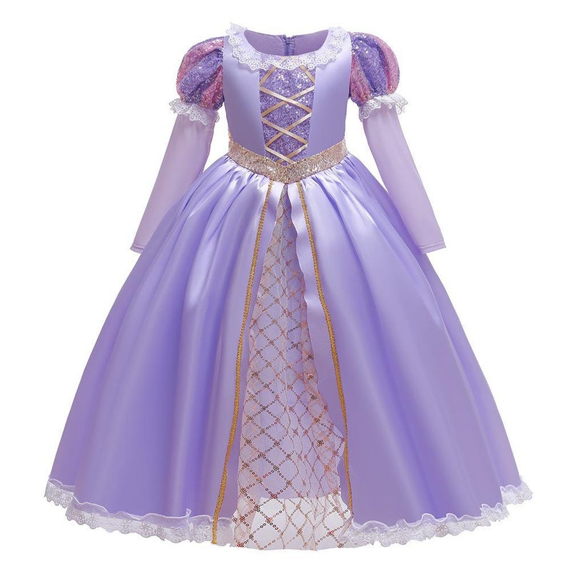 Kids Princess Mermaid Sofia Costume Dress SMR025-Pink - Image 4