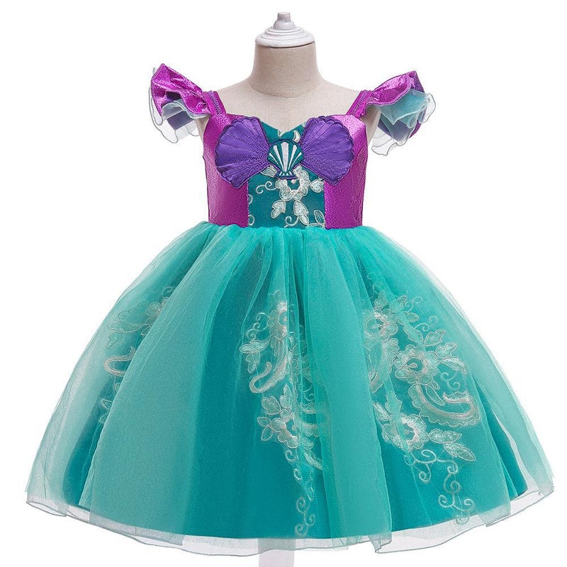 Kids Princess Mermaid Sofia Costume Dress SMR025-Pink - Image 5