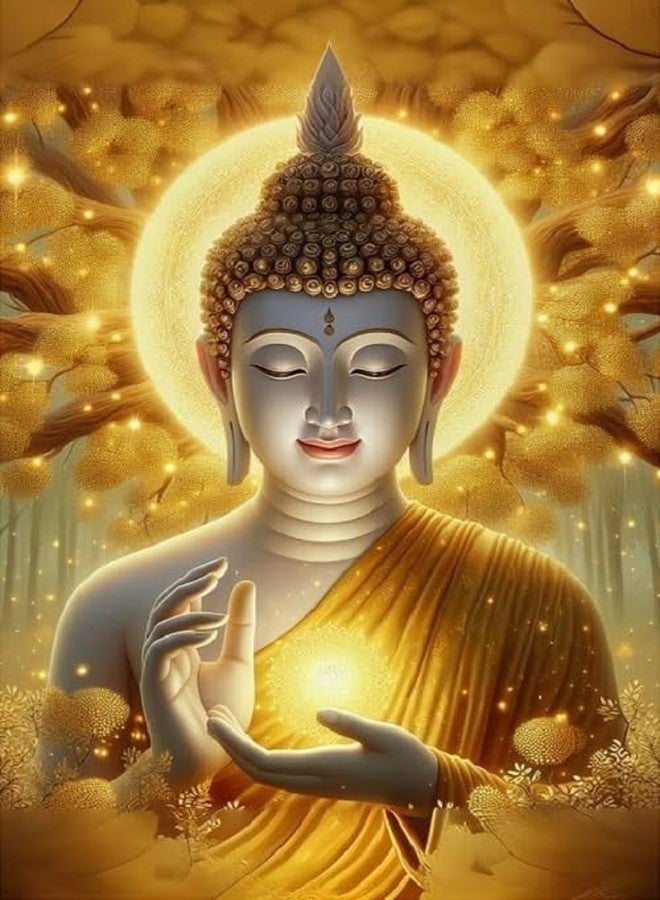 Fliptic Lord Buddha Religious Wall Decor Poster for Home and Office (300 GSM Paper, 12 x 18 Inch, Multicolour) (Design 12) - Image 1