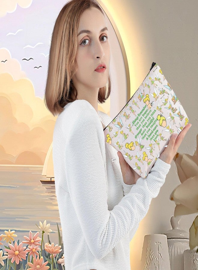 ليفلو حقيبة مكياج LEVLO بتصميم القصص الخيالية، هدية مثالية لمحبي الجنيات، أنتِ أشجع وأقوى وأذكى مما تظنين، حقيبة مكياج بسحاب، منتجات مستوحاة من القصص الخيالية (دائماً قصص خيالية). - Image 5