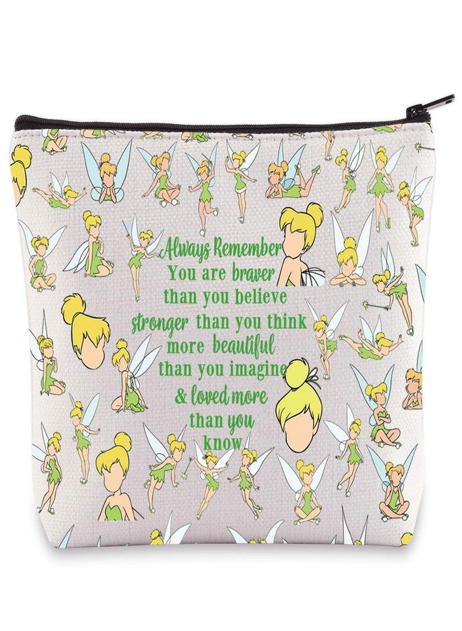 ليفلو حقيبة مكياج LEVLO بتصميم القصص الخيالية، هدية مثالية لمحبي الجنيات، أنتِ أشجع وأقوى وأذكى مما تظنين، حقيبة مكياج بسحاب، منتجات مستوحاة من القصص الخيالية (دائماً قصص خيالية). - Image 1