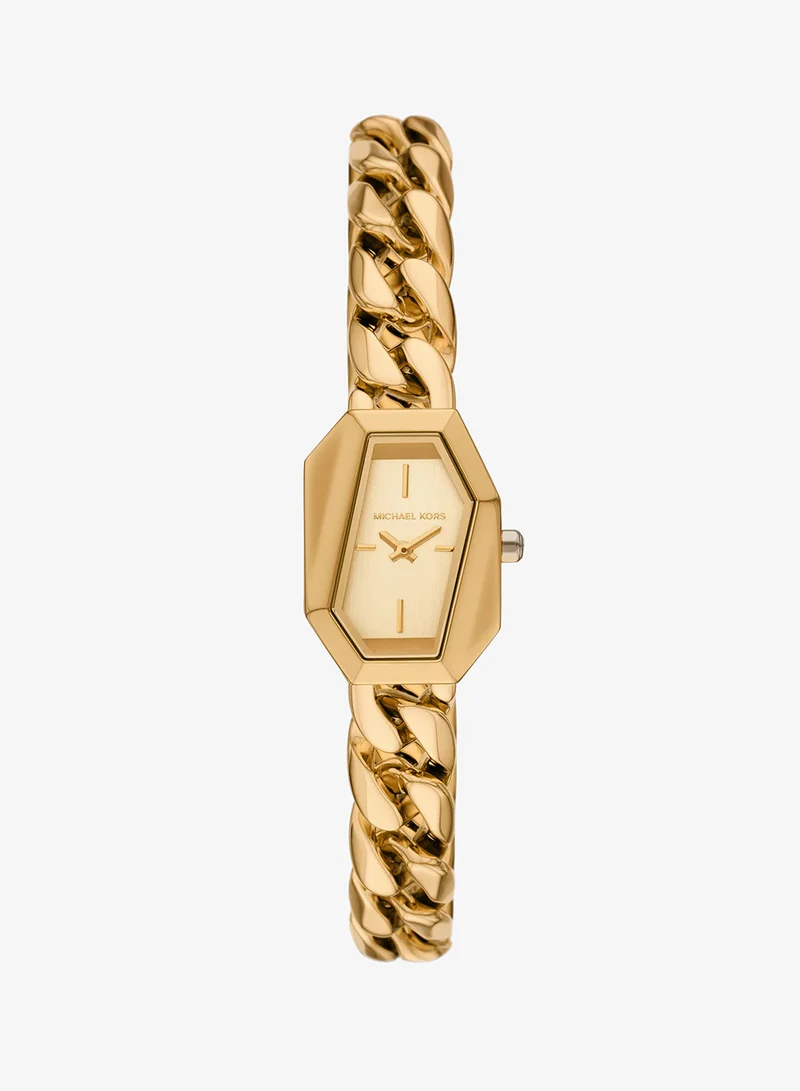 مايكل كورس Gold-Plated Metal Bracelet Analog Watch