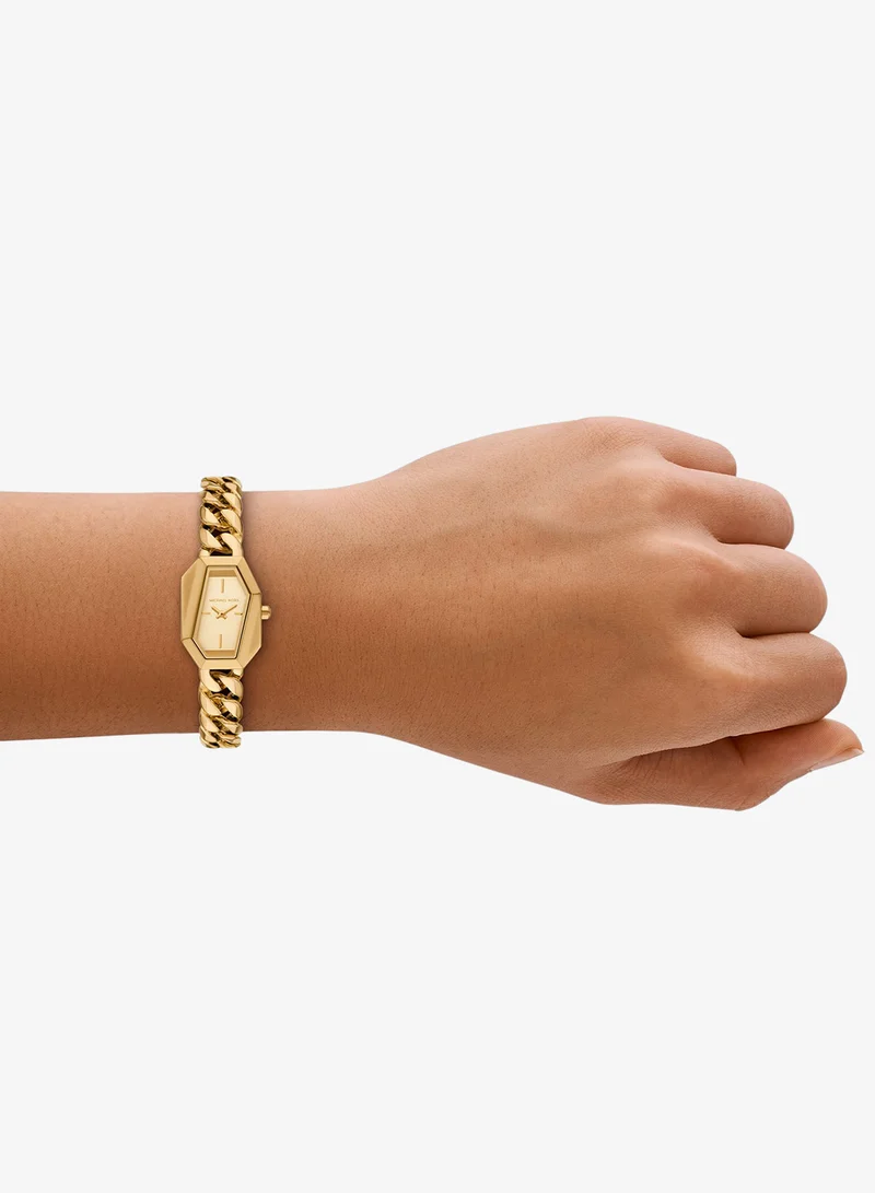 مايكل كورس Gold-Plated Metal Bracelet Analog Watch
