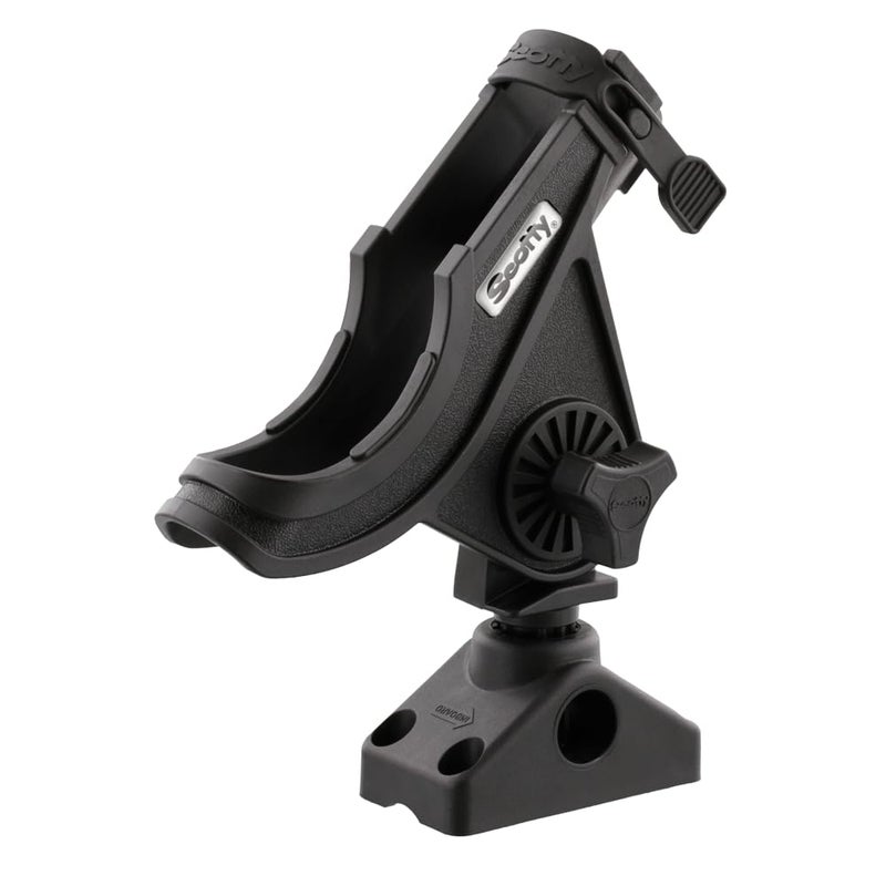 Scotty 0280-BK Rod Holder, Baicaster/Spinning, black W/0241 Side/Deck Mount - Image 3