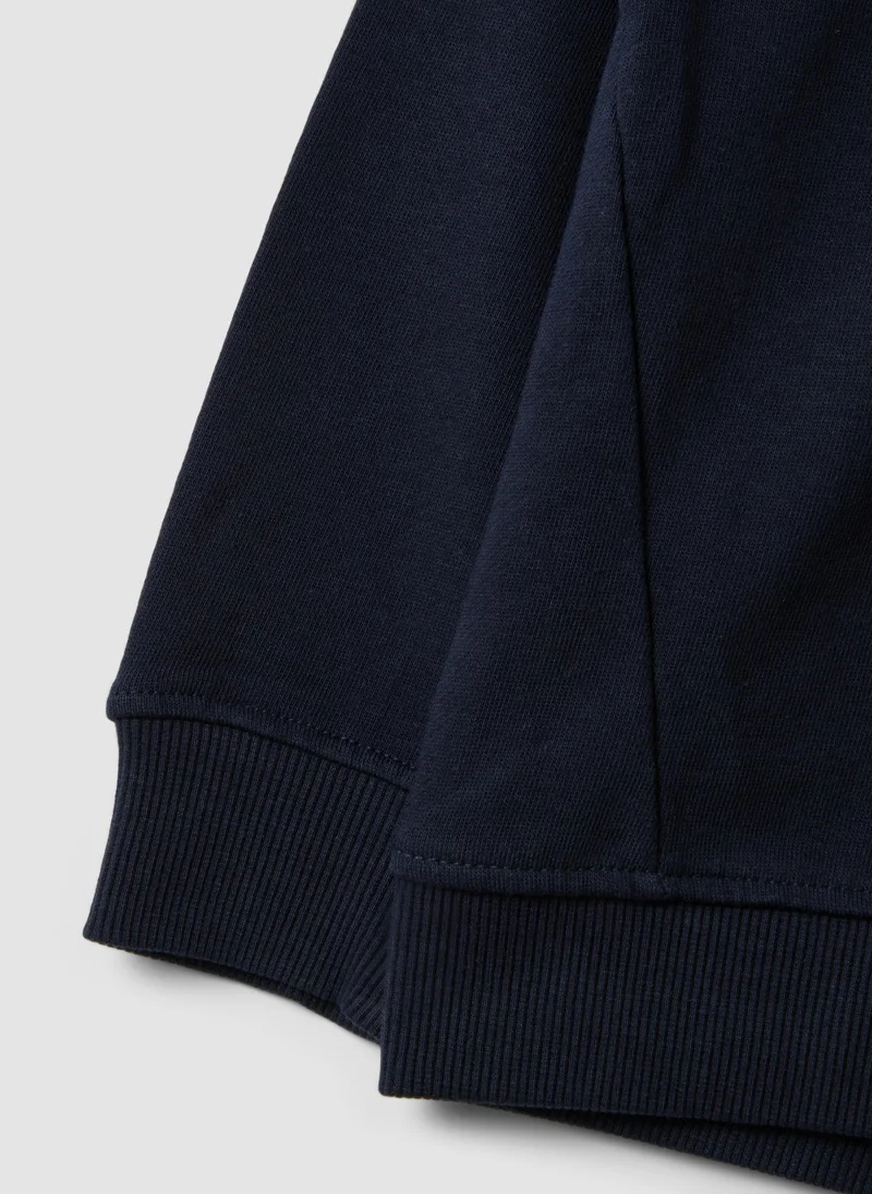 Ovs  OVS Blue 100% Cotton Hoodie With Front Print For Boys for Men | Best Price UAE