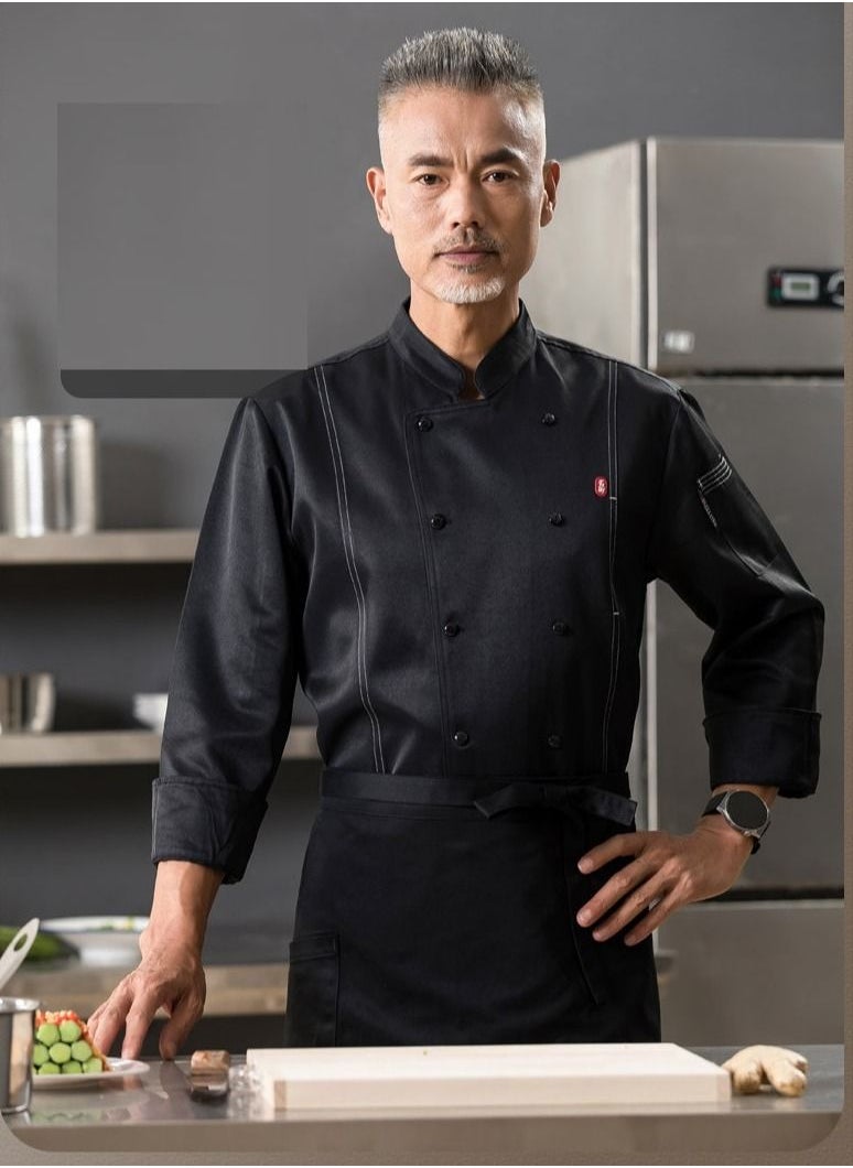 Gasin Chef Uniform Suitable For Hotel Western Restaurant Apron Suit Long Sleeves  - Image 1