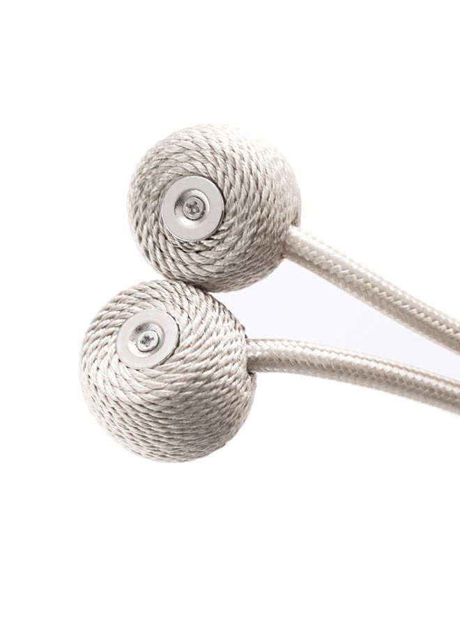 Minimalist curtain tiebacks with magnetic fasteners Round ball tiebacks 1 pair - Image 3