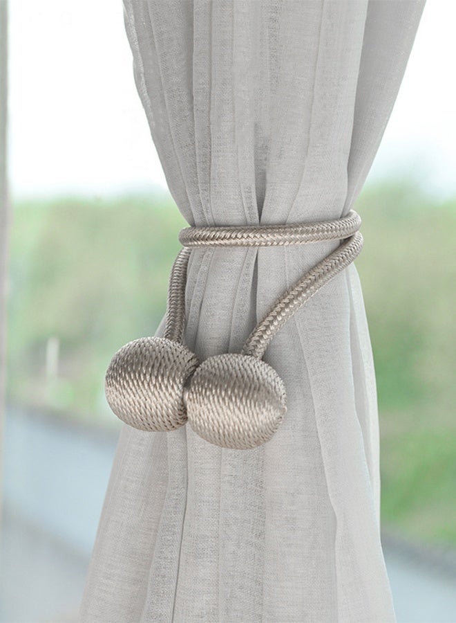 Minimalist curtain tiebacks with magnetic fasteners Round ball tiebacks 1 pair - Image 5