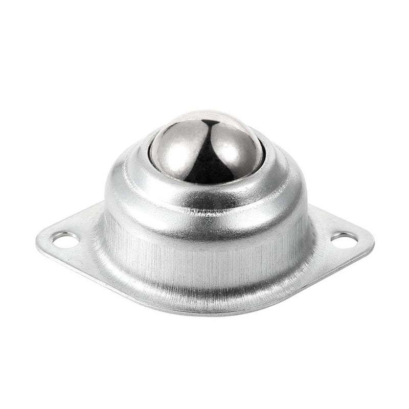 Skelang 6 Pcs 1” Rolling Ball Transfers, Universal Transfer Bearings of 400 Lbs Load Capacity, Two-Hole Flange Mounted Roller Bearings for Conveyor, Transmission, Furniture, Wheelchair - Image 2