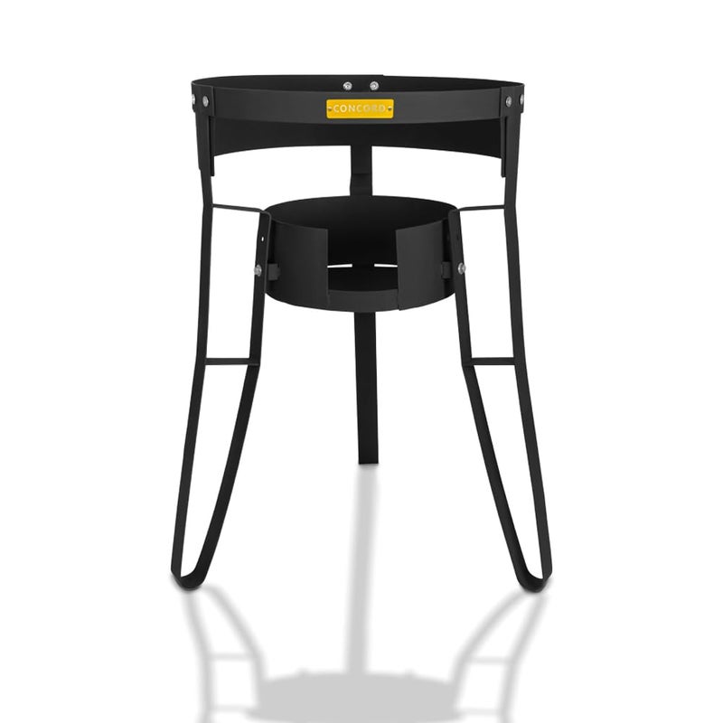 Concord 30" Powder Coated Steel Comal Stand with Adjustable Burner Mounting Rack. Great for Discada, Street Vendor, Tacos, Etc. - Image 1