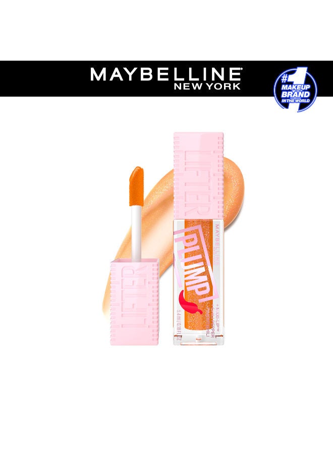 MAYBELLINE NEW YORK MAYBELLINE LIFTER PLUMP PLUMPING LIP GLOSS WITH CHILI PEPPER, INTENSE HYDRATION & LASTING PLUMP, 006 HOT CHILI - Image 1