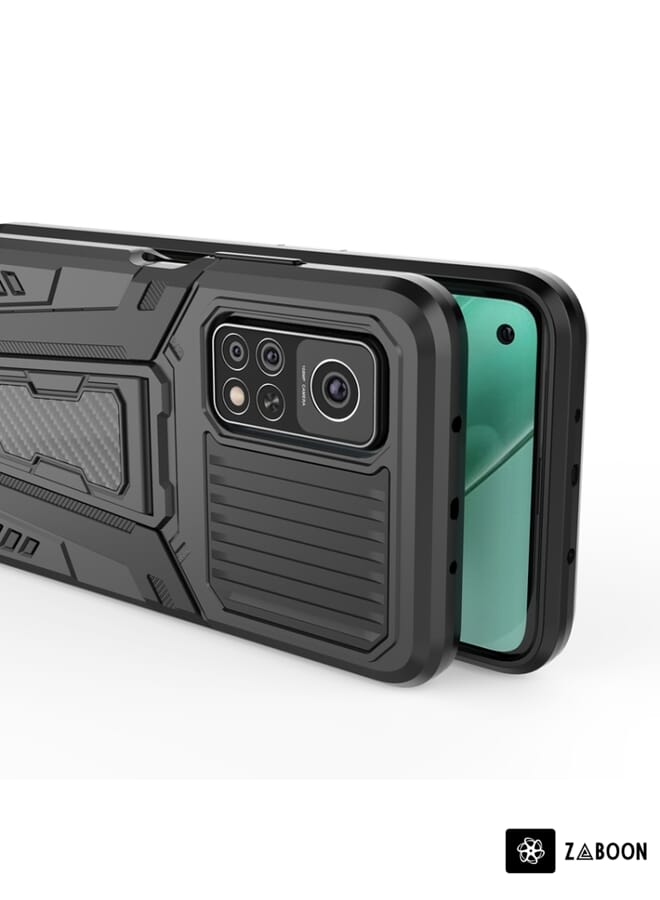 Green Tiger For Xiaomi Mi 10T 5G / 10T Pro 5G War Chariot Series Armor All-inclusive Shockproof PC + TPU Protective Case with Invisible Holder(Red) - Image 5