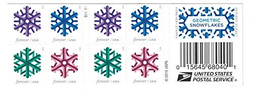 USPS طوابع USPS الهندسية للثلوج للأبد، كتاب من 20 - Image 1