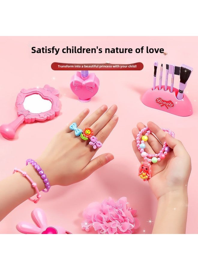 Play House Suit Children's Jewelry Dresser Toy Girl Kindergarten Trolley Case Birthday Gift Wholesale-Color:Ice And Snow Makeup Trolley Case (doll Not Included) - Chinese - Image 3