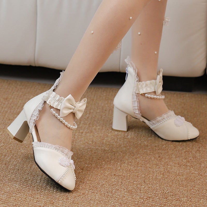 Supply Early Spring Fashion High Heel 28-43 Size Bow National Style Buckle Sandals - Image 5
